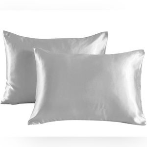 Silver Satin Pillowcase Queen 20x30